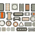 Diverse Air Conditioner Vents With Various Designs And Modern Decorative Styles