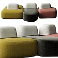 Modern Upholstered Multi Person Sofa With Modular Design And Multiple Colors 3d model