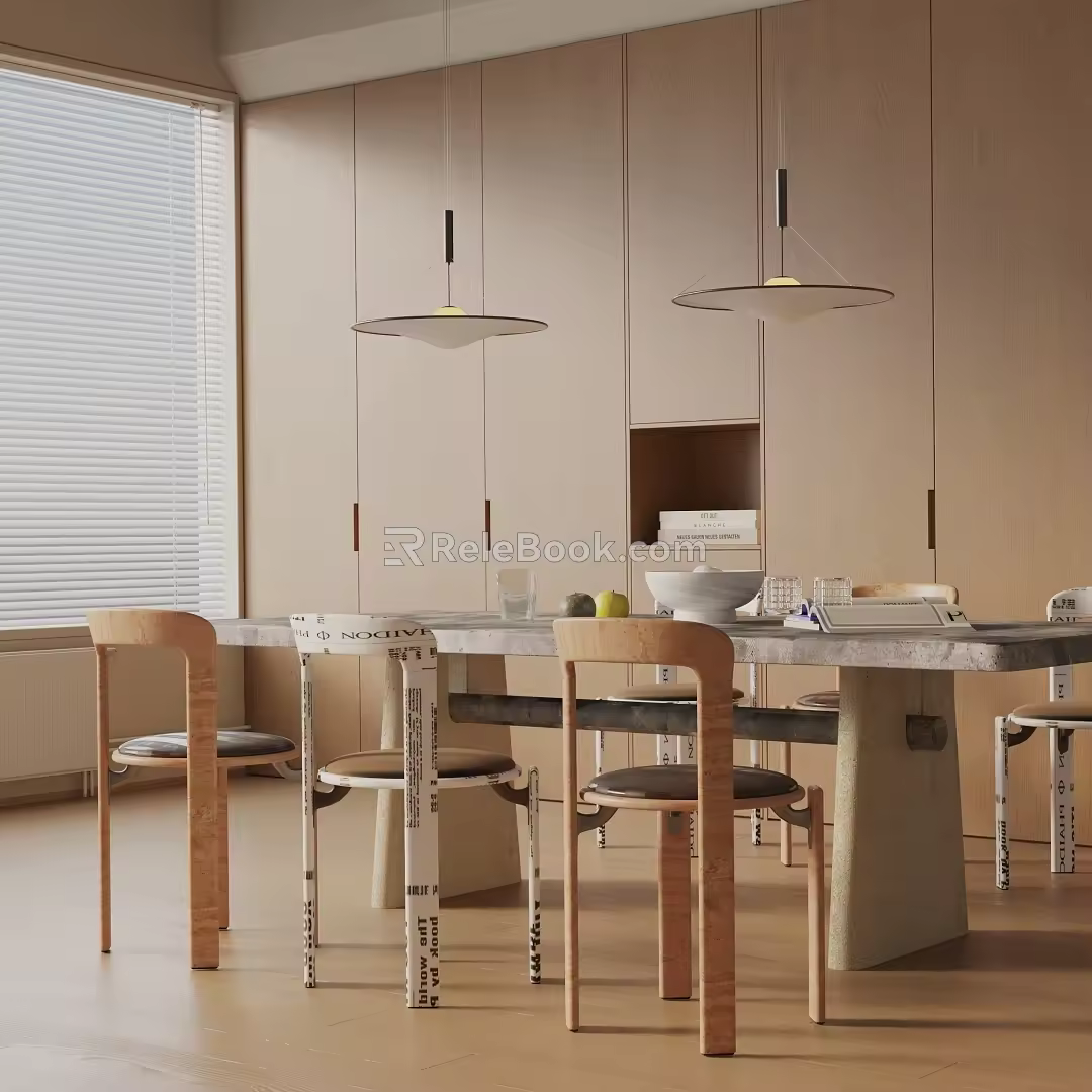 Modern table combination 3d model