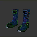 Blue Protective Work Boots With Purple Laces And Durable Soles For Daily Use