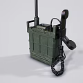 Green Commercial Communication Equipment Case With Telephone Handset And Coiled Cord