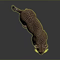 Realistic Spotted Leopard Standing In Lifelike Posture On Gray Background With Detailed Fur