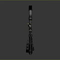 Modern Tactical Rifle With Scope And Black Metal Rail Design Features