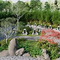 Cemetery Cemetery Garden 3d model