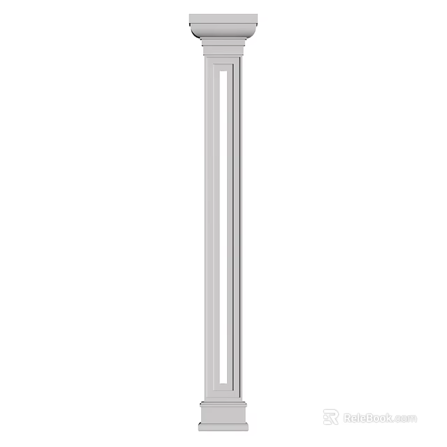 Long Strip Metal Construction Component With Frame Design For Building Use 3d model 