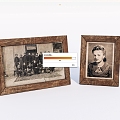 Vintage Photo Frame Old Wooden Photo Frame Old Photo 3d model