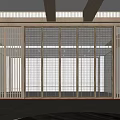 New Chinese-style partition Changhong glass partition 3d model