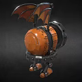Robot Mechanical Bat Attack Robot Intelligent Robot Science Fiction Robot Future High-tech Low Face Number Low Model Simple Model Film and Television Level 3d model
