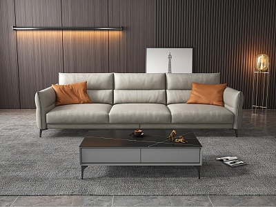 Modern three-seat sofa model