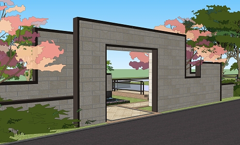 Modern Wall Landscape Wall 3d model