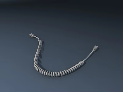 Unique Silver Spiral Design Jewelry Piece For Modern Fashion Accessory 3d model
