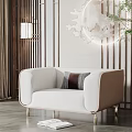 New Chinese-style Single Sofa 3d model
