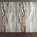 Natural Marble Texture Decorative Wall Panel With Gray White Brown Stripes 3d model