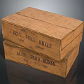 Vintage Wooden Food Boxes Stacked With Labeled Storage Containers For Home