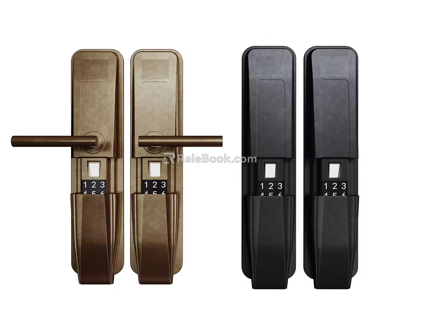 Modern electronic lock anti-theft lock fingerprint lock smart lock password lock 3d model