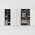 Modern Wardrobe Design With Storage Shelves Hanging Rods And Drawers