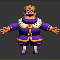 Cartoon King Character Design For Game And Animation Projects 3d model