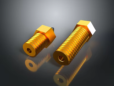 Screw Nut Pan Head Screw Round Head Screw Cylindrical Head Screw Countersunk Head Screw Flat Head Screw 3d model