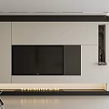 Modern TV Wall Interior Design With Built in TV Fireplace And Ambient Lighting