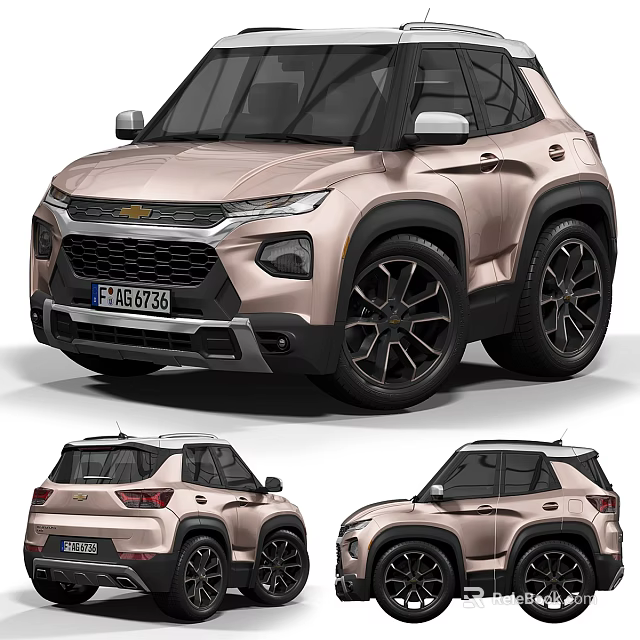 Chevrolet Pink SUV Featuring Modern Design Black Wheels And Multiple Views 3d model 