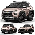 Chevrolet Pink SUV Featuring Modern Design Black Wheels And Multiple Views 3d model