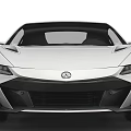 White Sports Car With Sleek Aerodynamic Body Modern Sporty Exterior And LED Headlights