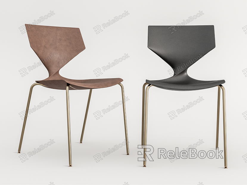 Modern Dining Chair Leather Single Chair Dining Chair model