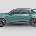 Audi Teal Luxury Electric SUV With Modern Sleek Body And Sporty Alloy Wheels