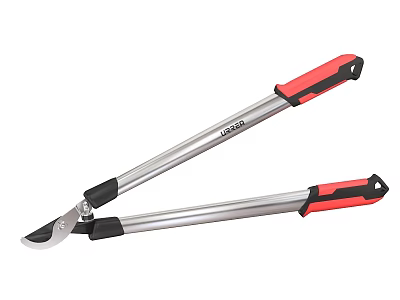 Stainless Steel Garden Pruning Shears With Red Black Handles For Cutting 3d model