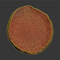 Mushroom Organ Structure With Red Cap Yellow Edge And Hair Like Texture