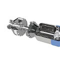 Industrial Equipment Mechanical Structure With Metal Components And Blue Casing Design