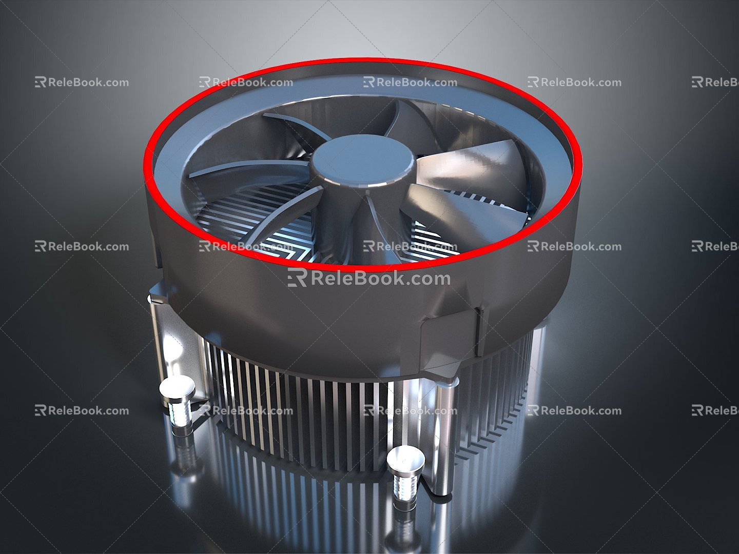 Heat sink host mechanical radiator radiator computer radiator fan 3d model