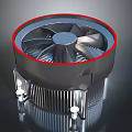 Heat sink host mechanical radiator computer radiator fan 3d model