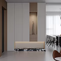 Modern Living Dining Room Interior Design With Large TV Wall Sofa And Round Coffee Table
