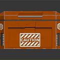 Orange Household Storage Box With White Logo And Stripes For Daily Use