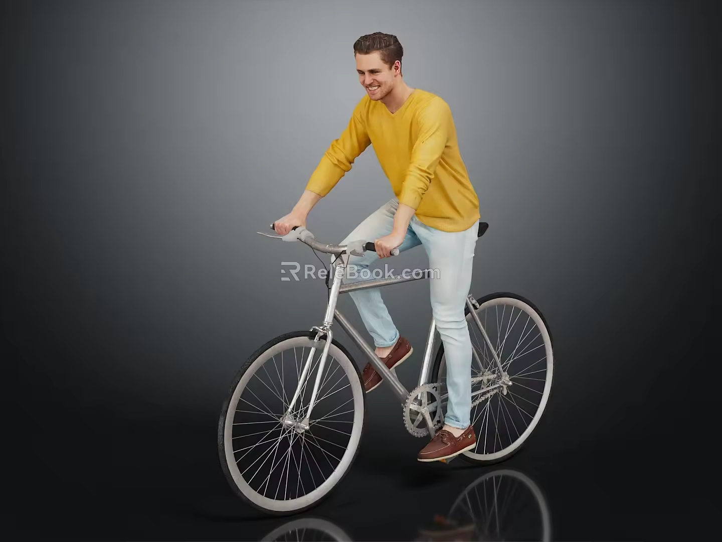 Modern Man Ride Male Character Male Character 3d model