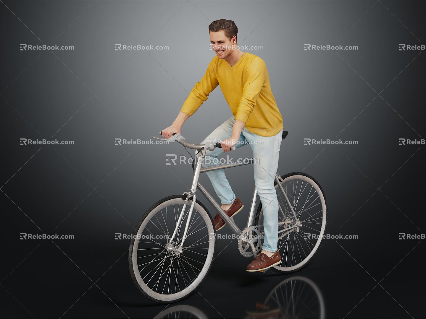 Modern Man Ride Male Male Character Male Character 3d model