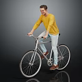 Modern Man Ride Male Character Male Character 3d model