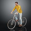 Modern Man Ride Male Male Character Male Character 3d model