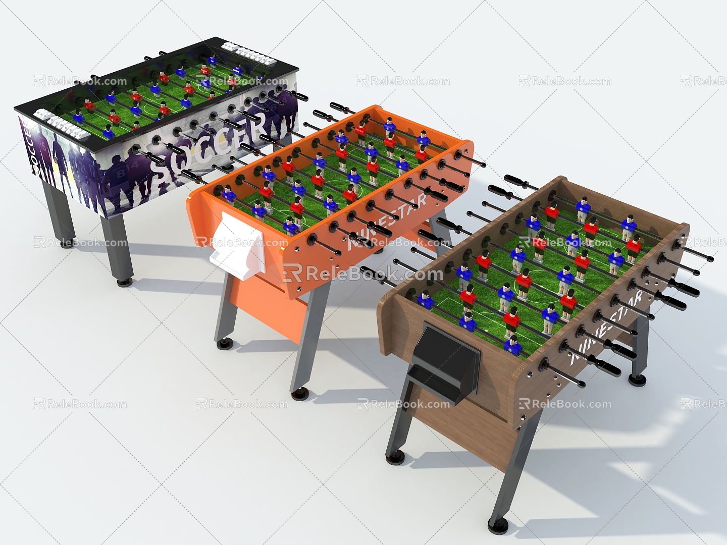 Desktop Soccer Soccer Table Soccer Machine Soccer Pair Fighter 3d model