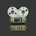 Vintage Tape Recorder With Dual Reels Control Panel Knobs And Retro Design