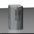 White Upright Air Purifier with Modern Design and Control Panel for Home Use