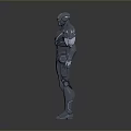 High Tech Iron Man Armor 3D Render With Blue Glowing Details And Metallic Design
