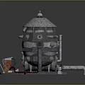 Industrial LOFT Engine Programmed Engine Generator 3d model