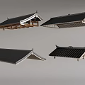 Traditional Architectural Roof Structures In Different Styles
