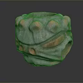 Wooden Stone Carved Bead With Textured Surface And Decorative Protrusions