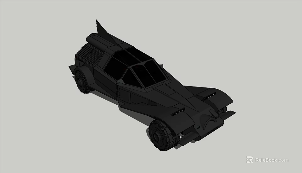 Cool Black Electric Toy Car With Streamlined Design And Sporty Styling 3d model 