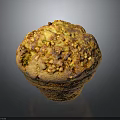 Golden Crusty Top Muffin With Nutty Granola Topping And Fluffy Texture