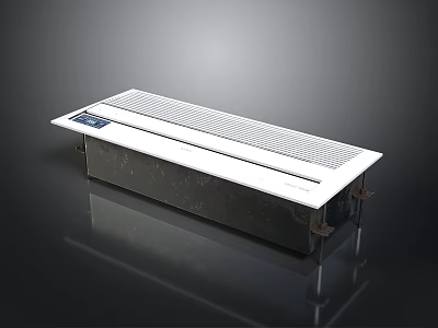 Modern White Electric Ventilation Unit With Digital Control Display And Efficient Airflow Design 3d model
