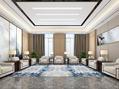 New Chinese Reception Room VIP Reception Room model